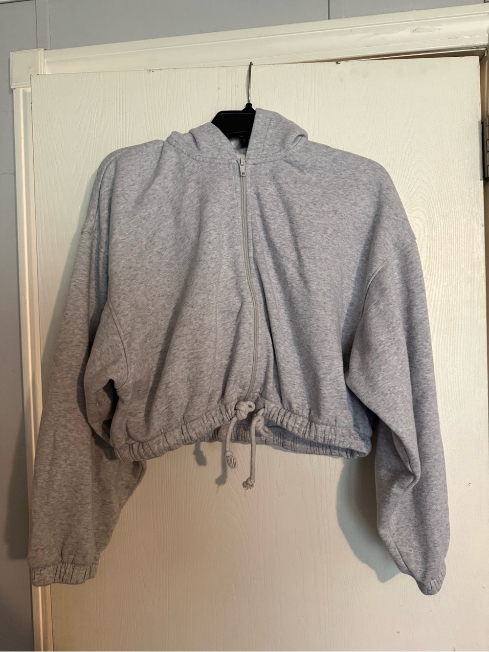 H&M Light Gray Hooded Zip Sweatshirt